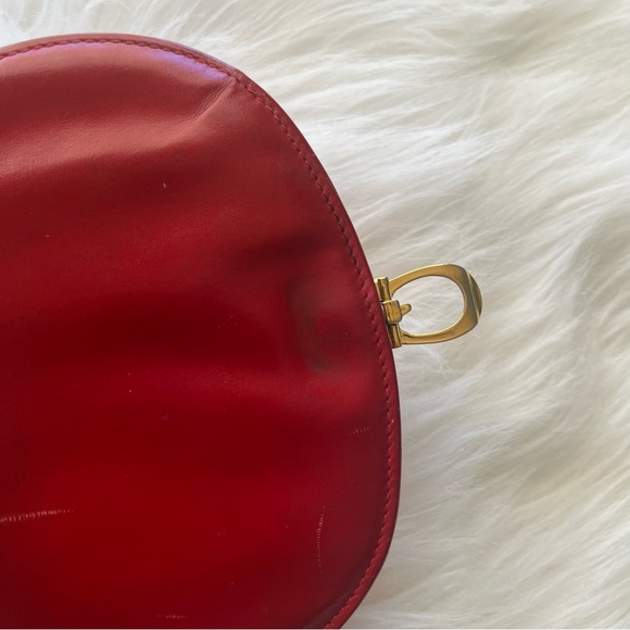 Vintage Gucci Red Leather Dome Lilypad Wallet Small Clutch Rare - Picture 7 of 16